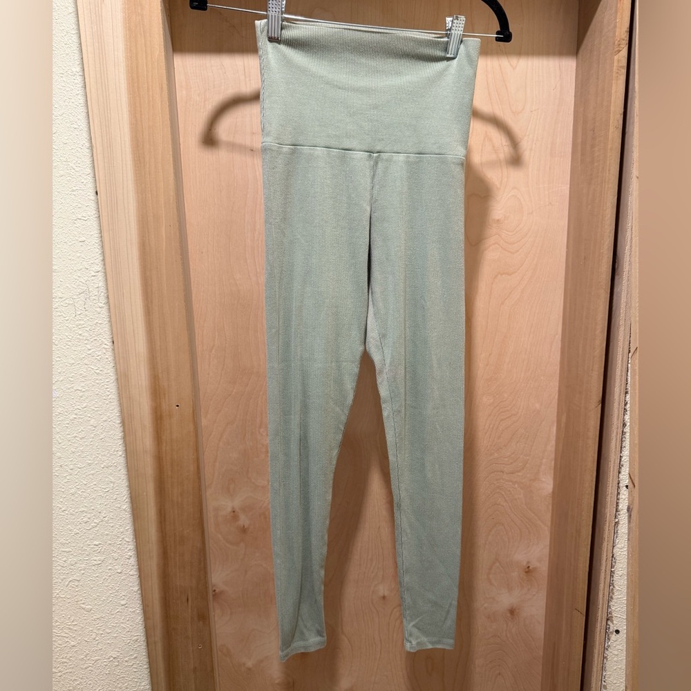 High-Waist Sage Green Leggings